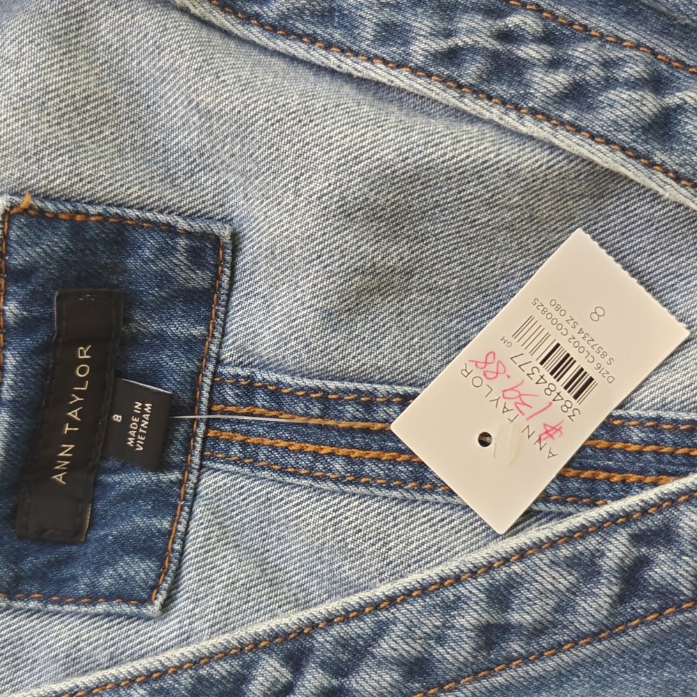 Ann Taylor Light Blue Denim Midi Dress - Picture 6 of 9